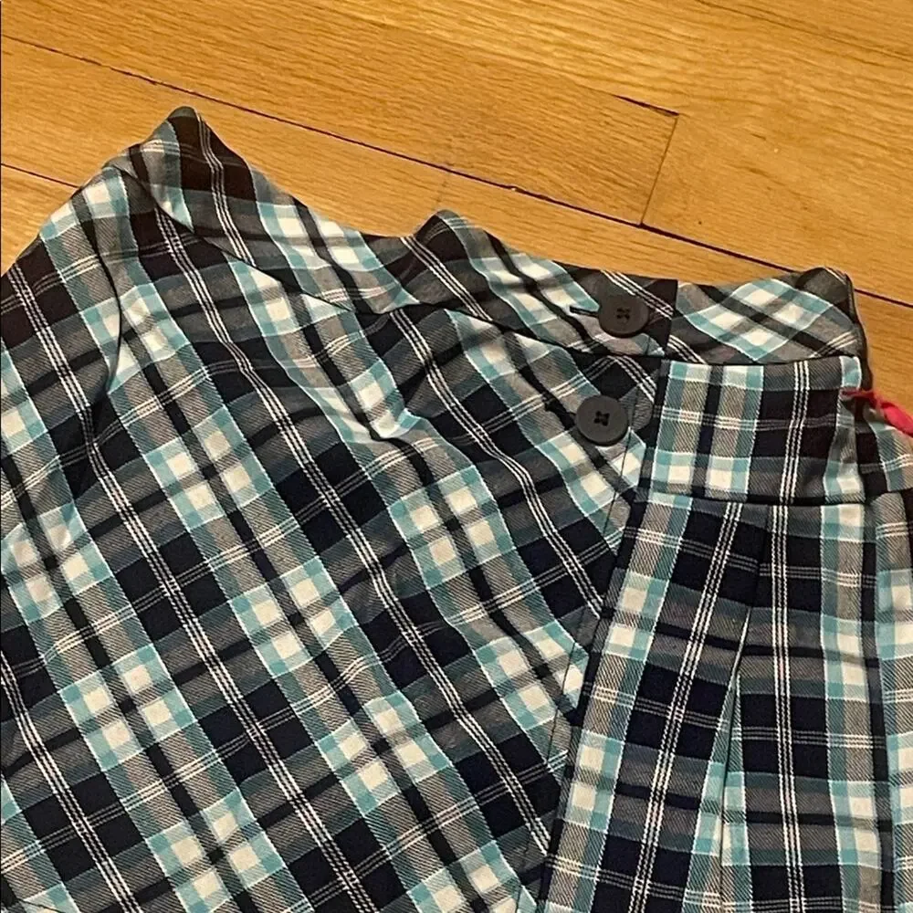 Justice Blue Plaid Mini Skirt skort medium